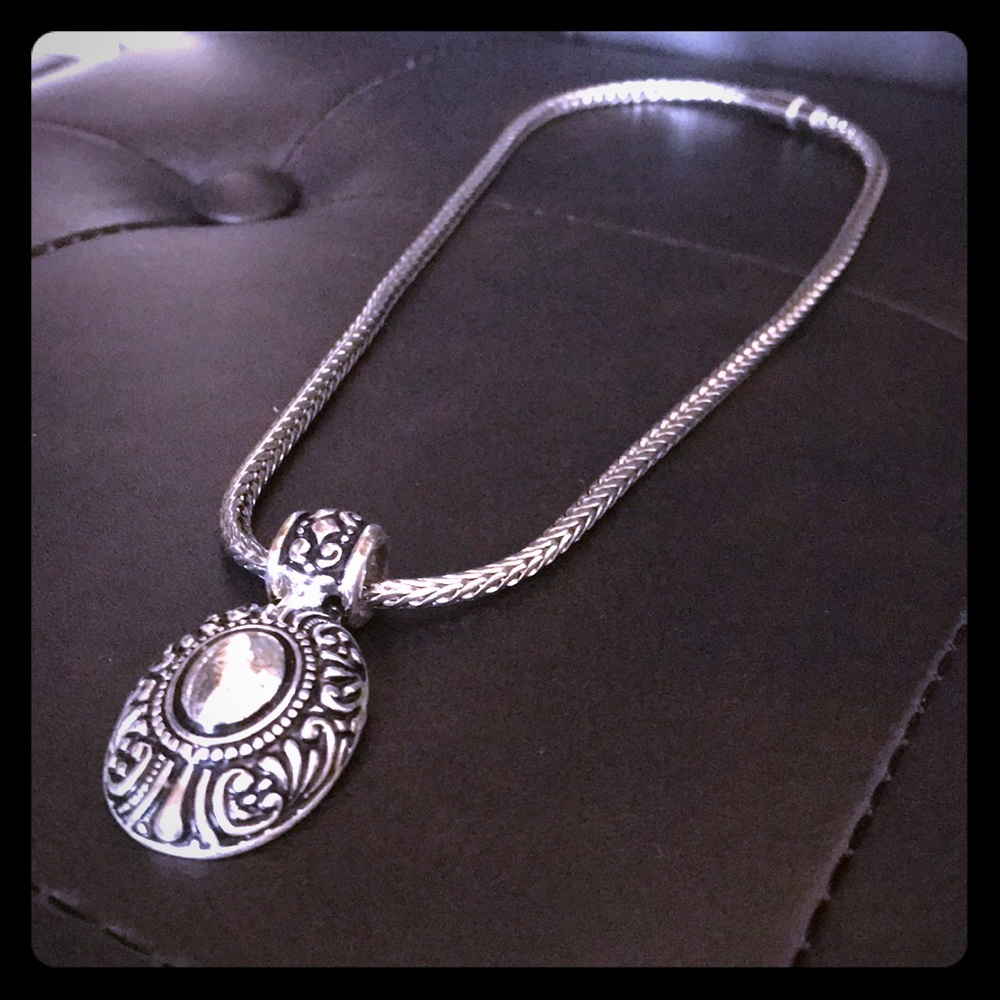 Vintage Silvertone Tribal Necklace